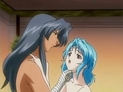 blue haired hentai