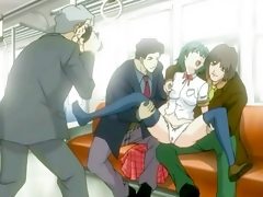 Group sex going on in the running train