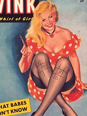 Several erotic vintage magazine cover babes
